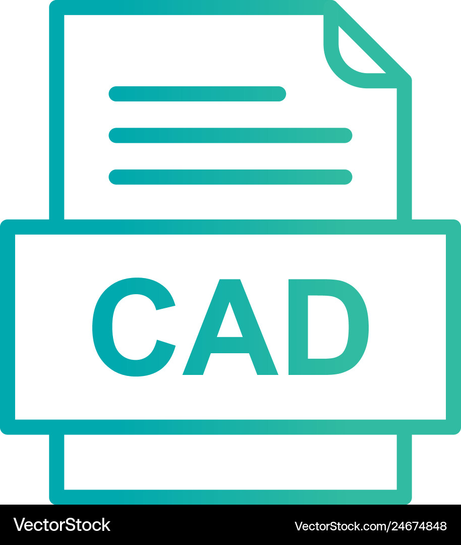 Cad file document icon vector image