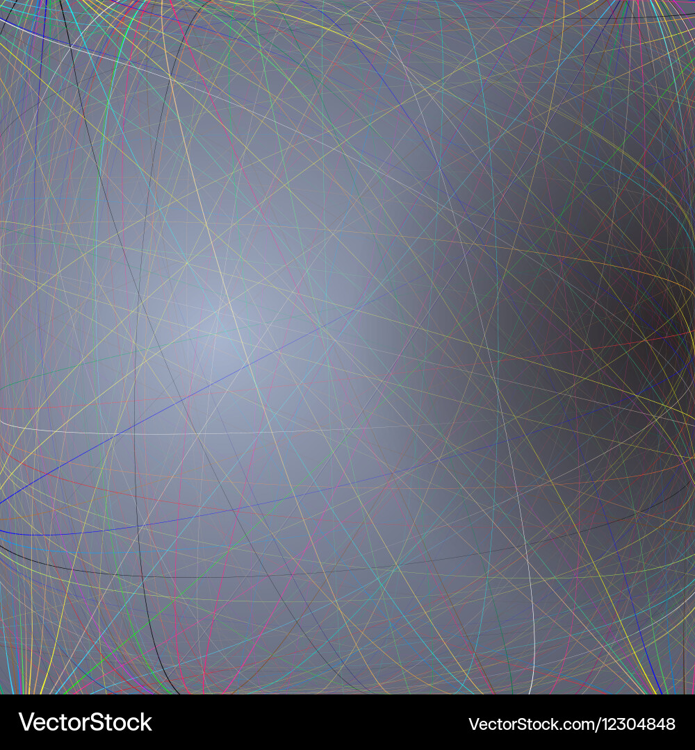 Dark background with colorful abstract lines vector image