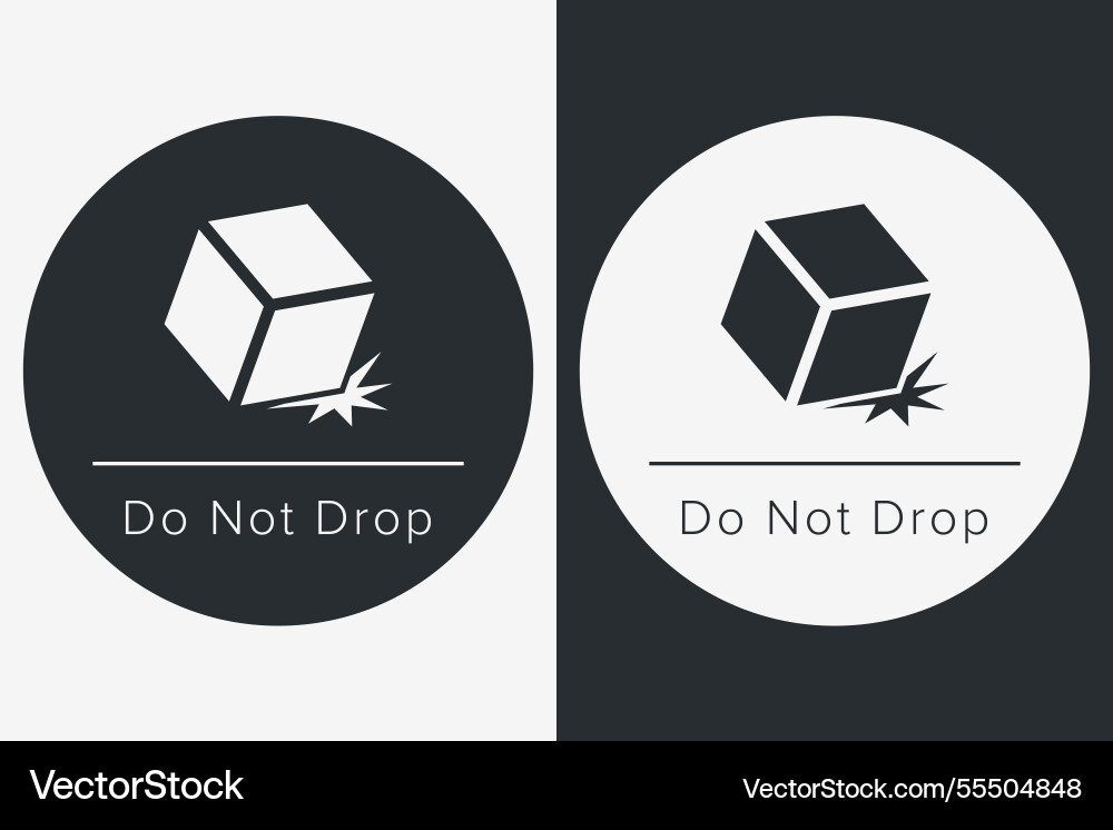 Do not drop fragile items packaging symbol sign Do not drop fragile items packaging symbol sign vector image