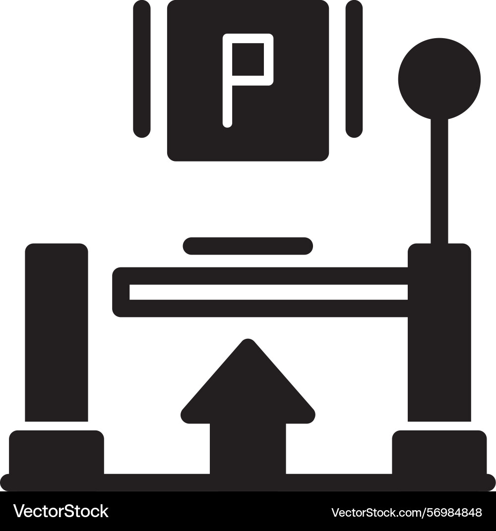 Exit ramp glyph style icon design Vector Image