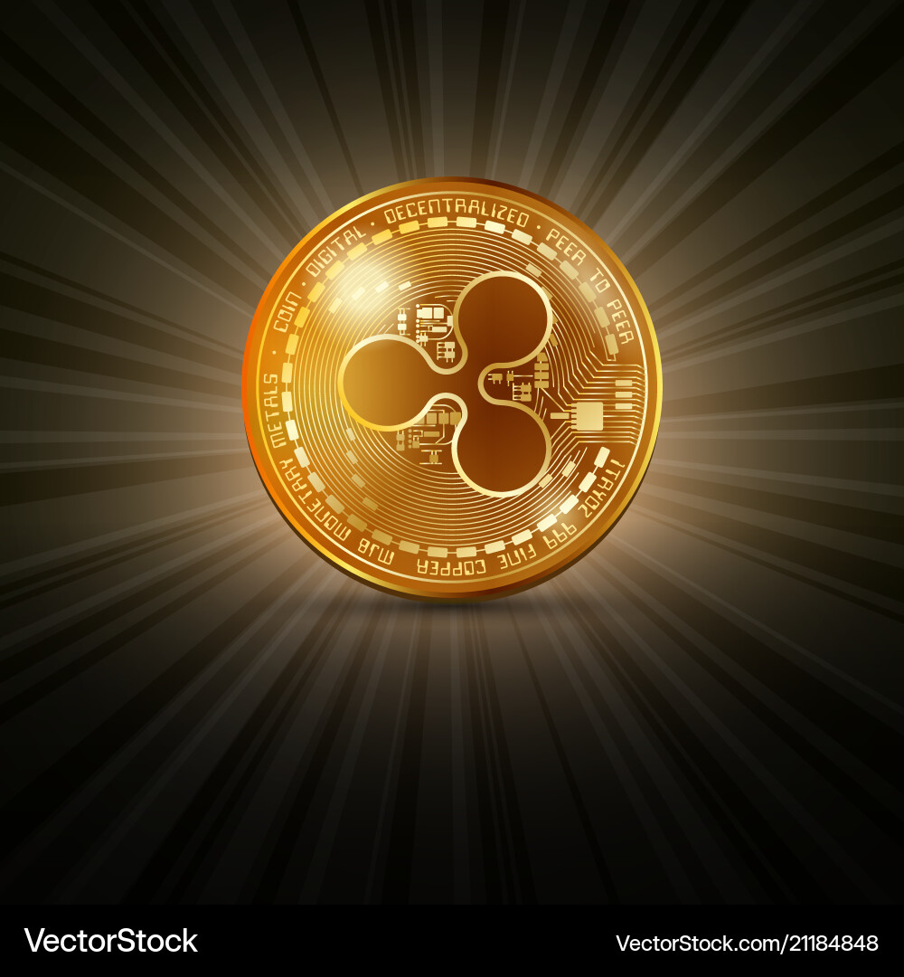 Golden XRP Cryptocurrency – Royalty-Free Vector | VectorStock