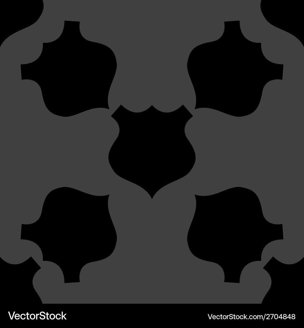 Shield web icon flat design seamless gray pattern vector image