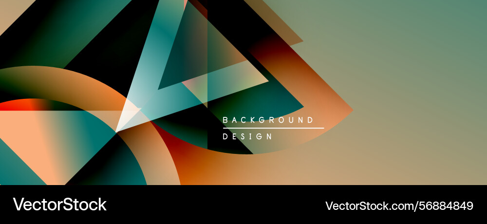 Abstract geometric shapes overlap creating Vector Image