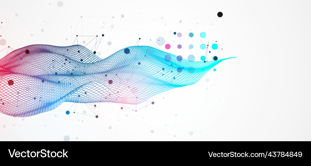 Abstract wave is made in a frame style Abstract wave is made in a frame style vector image