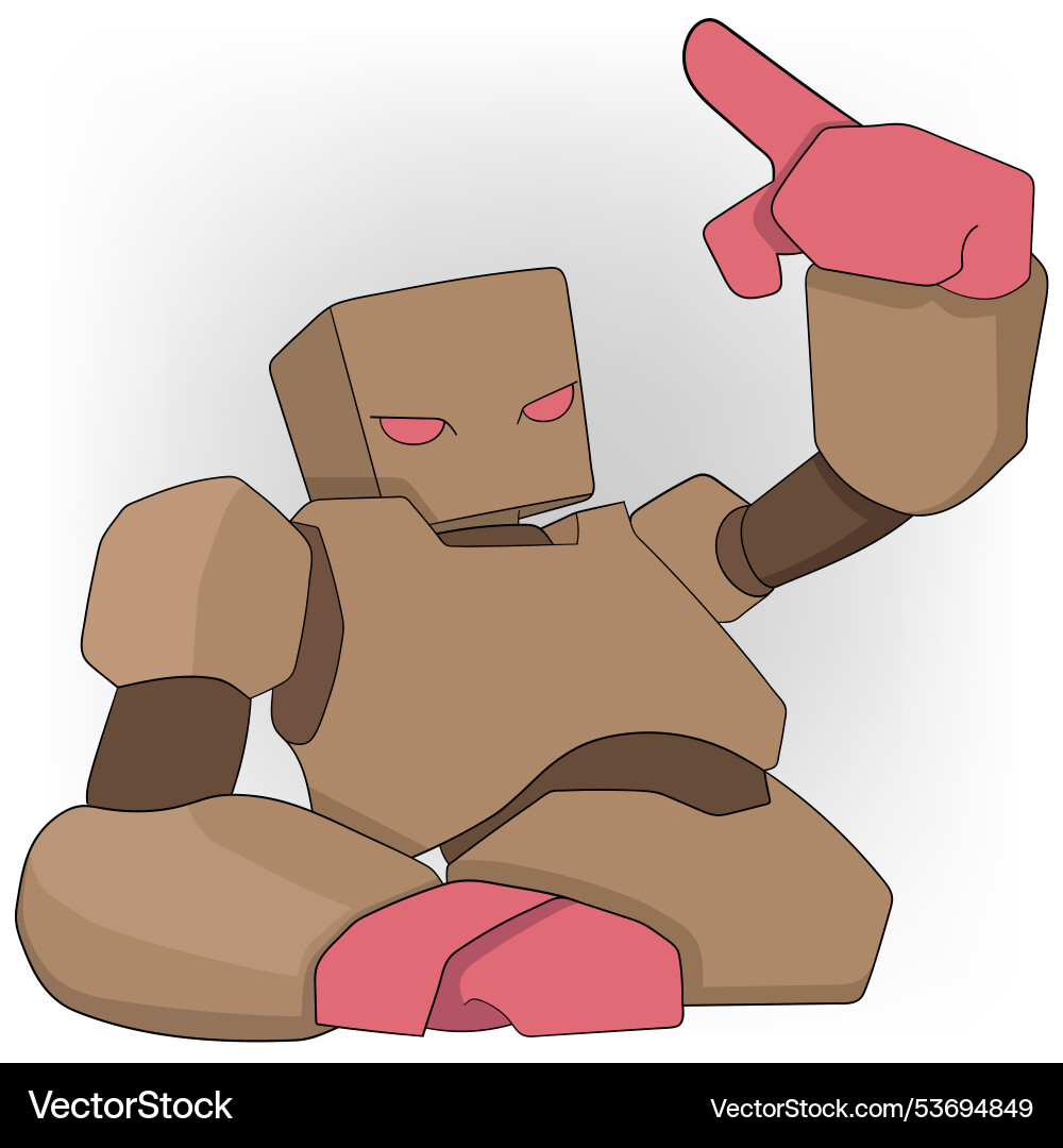 Artificial intelligence robots make lazy vector image
