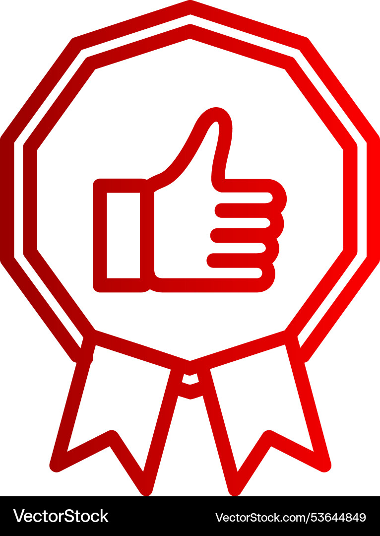 Badge line gradient icon Vector Image