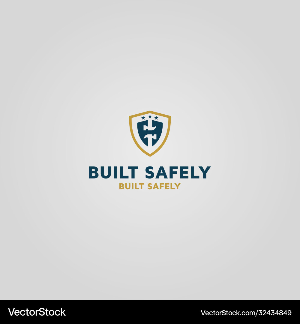 Built safely building logo design template Vector Image