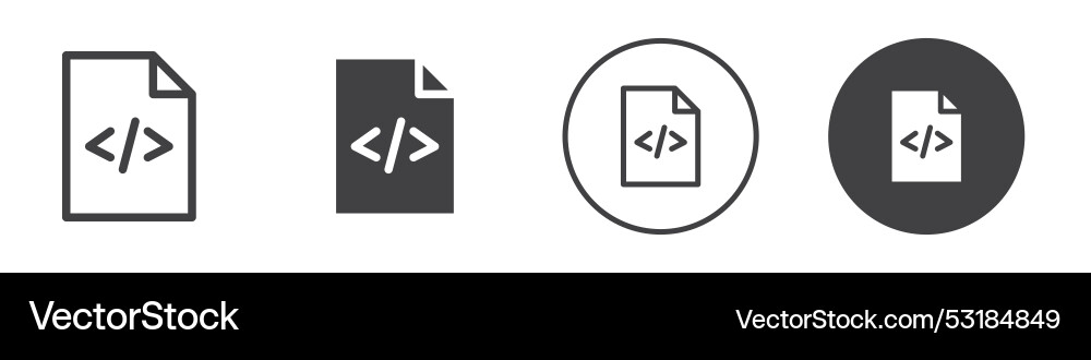 Code Icon Set - Programmierung vektorbild