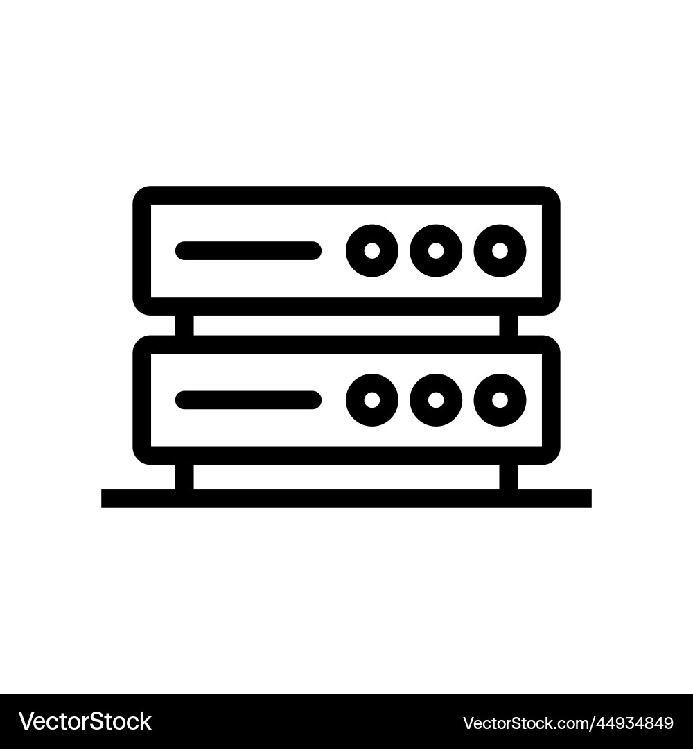 Flat design server icon or web hosting Flat design server icon or web hosting Vector Image