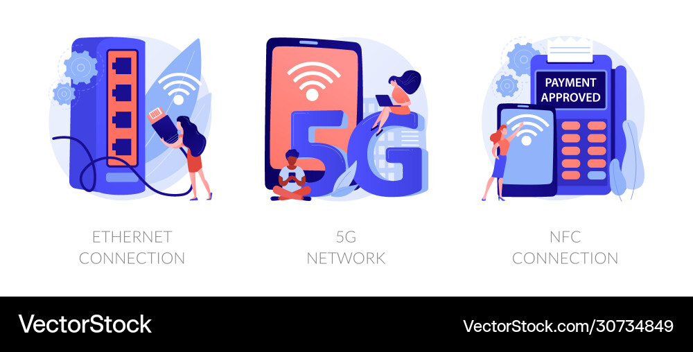Internet connection concept metaphors vector image