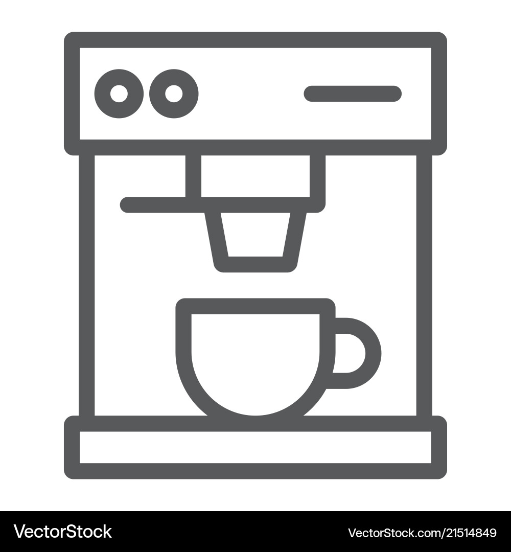 Kaffeekocher Linie Icon - Espresso Cup Vektorbild