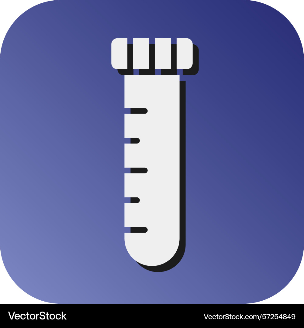 Sample tube glyph gradient background icon Vector Image