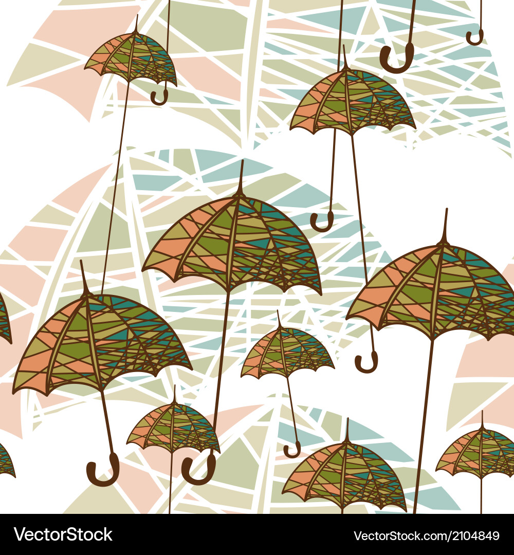 Seamless pattern with umbrellas vector image