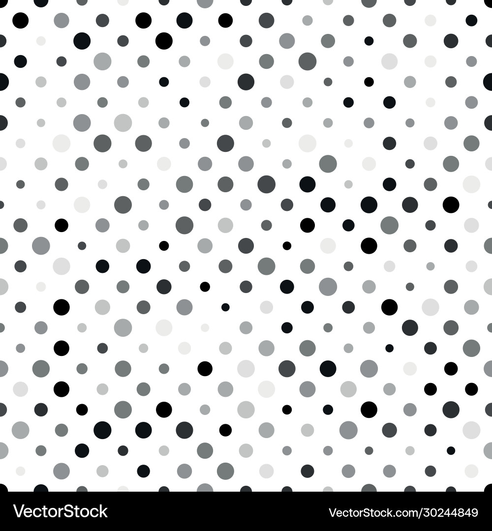 Seamless polka dot pattern grey dots in random vector image