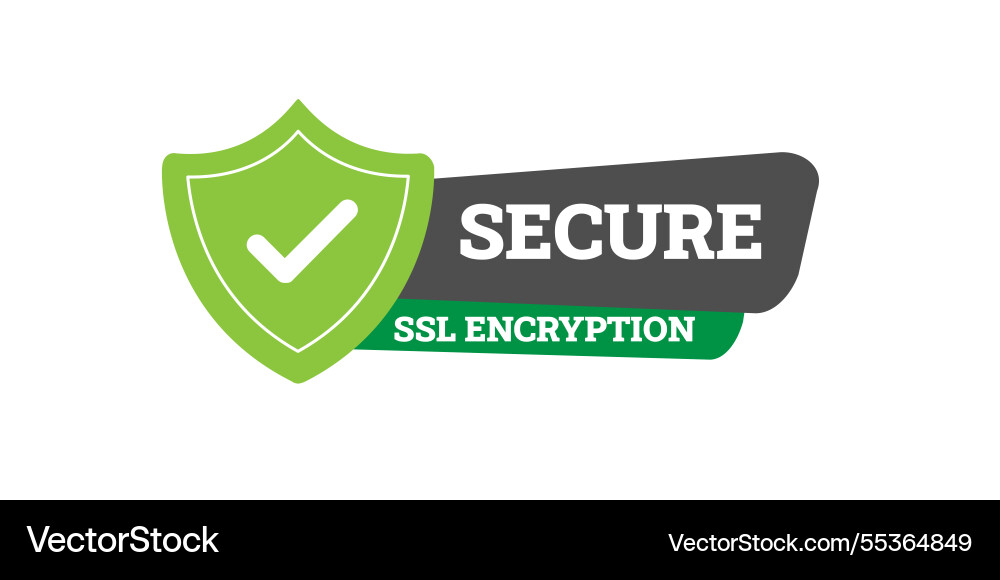 Secure connection icon isolated on white Secure connection icon isolated on white vector image