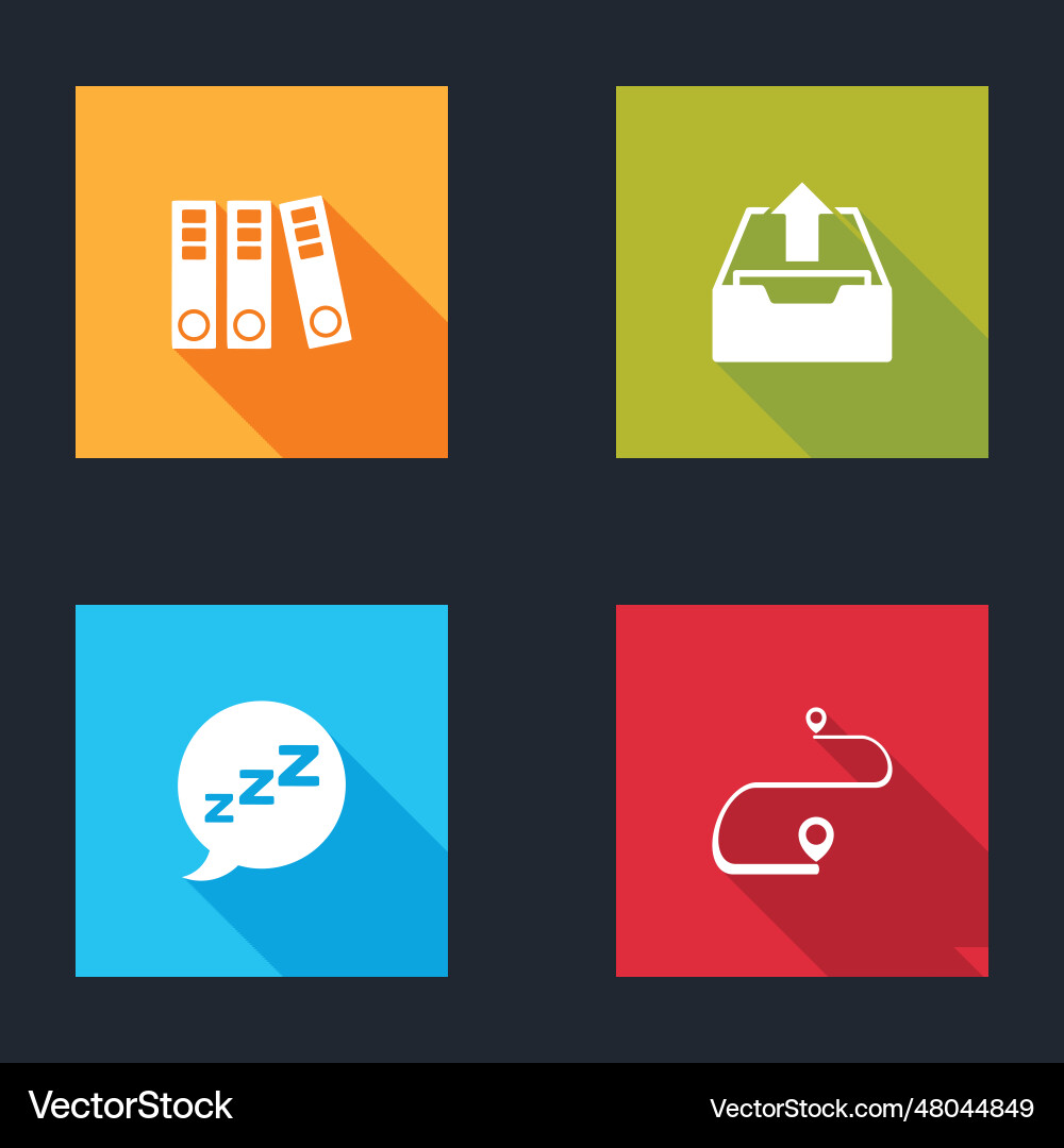Set office folders upload inbox speech bubble Set office folders upload inbox speech bubble vector image