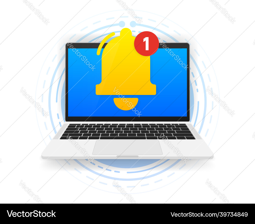 Unread email notification one new message Unread email notification one new message vector image