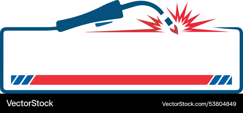 Welding torch with spark design welder tool Vector Image