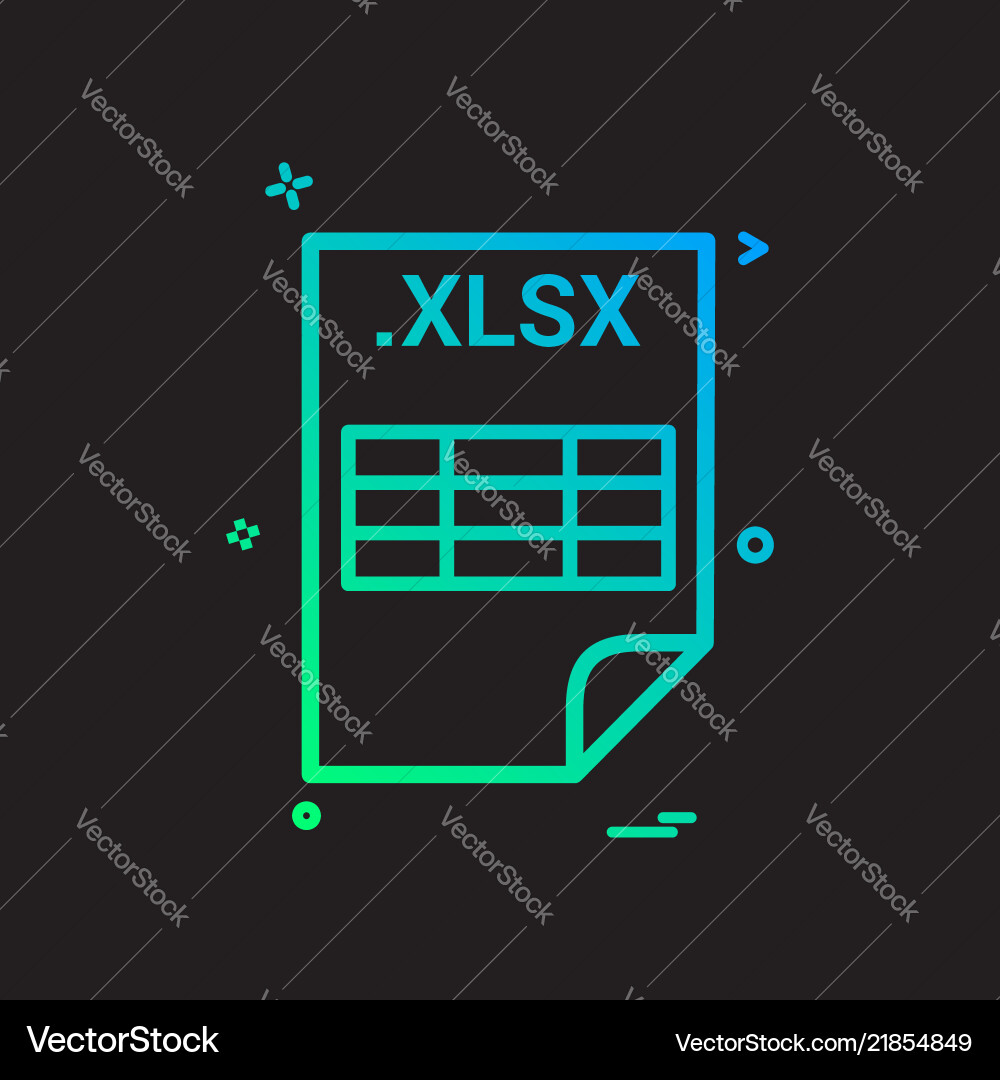 Xlsx application download file files format icon Xlsx application download file files format icon vector image