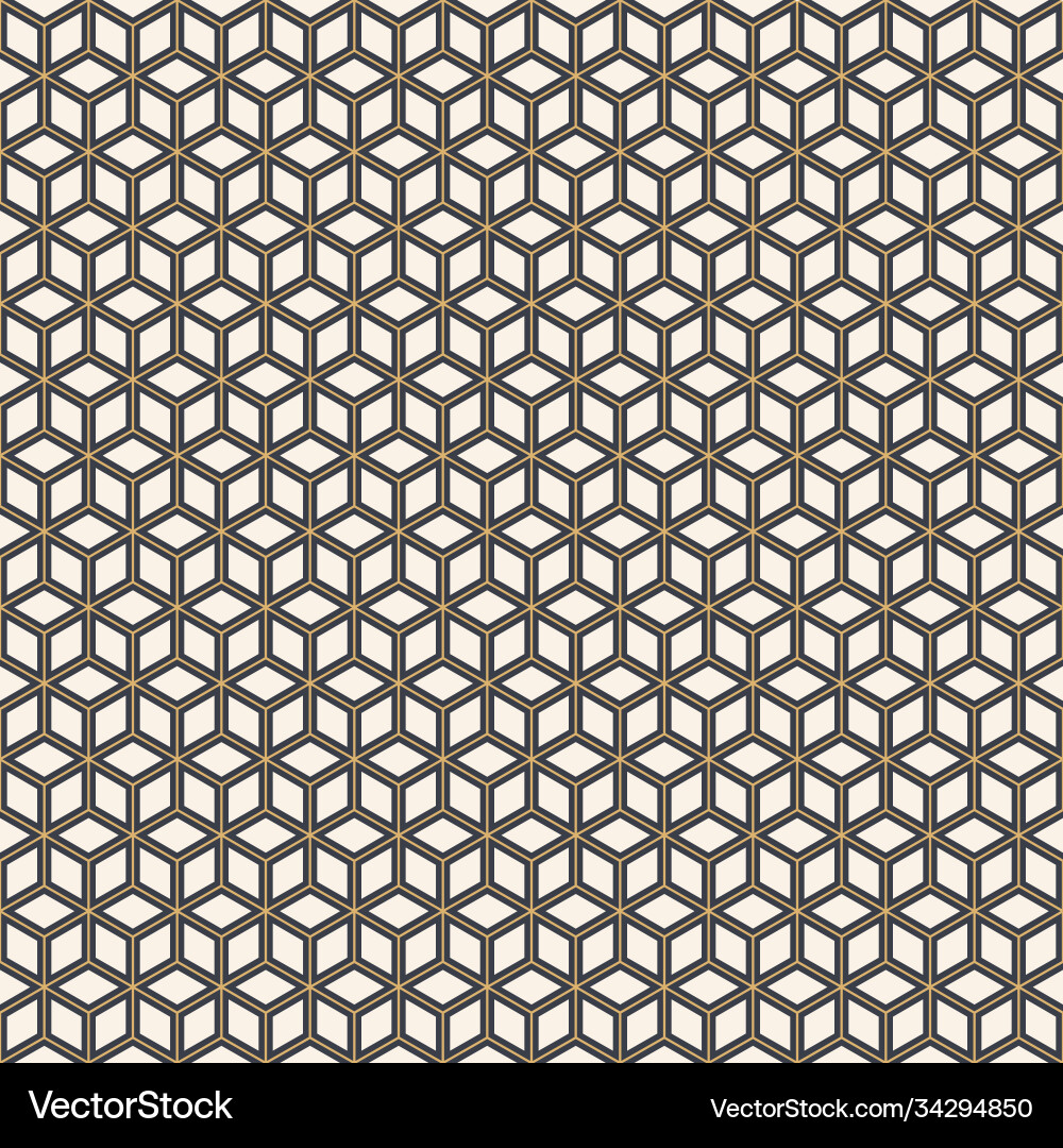 Abstract seamless hexagonal pattern with filled Vector Image