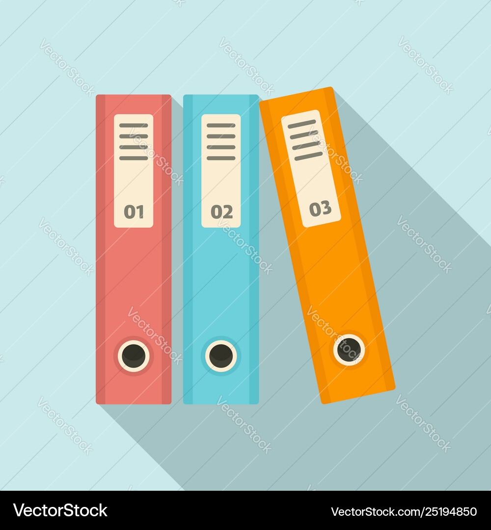 File folder icon flat style File folder icon flat style vector image