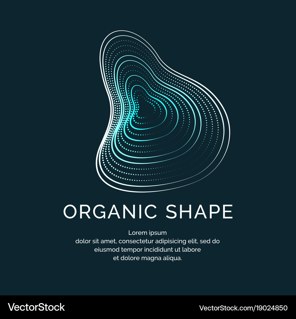 Organic forms with dynamic waves and lines vector image