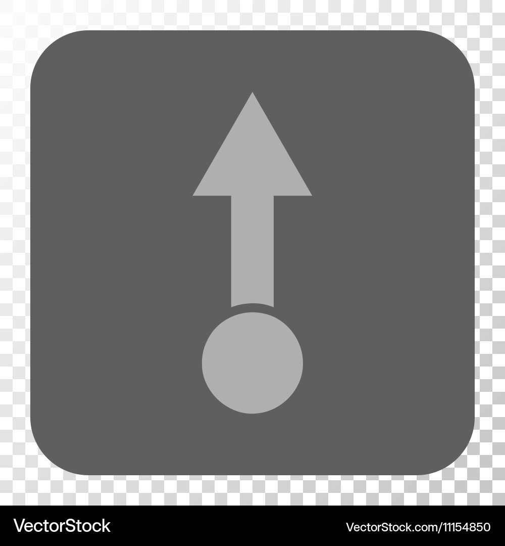 Pull up rounded square button vector image