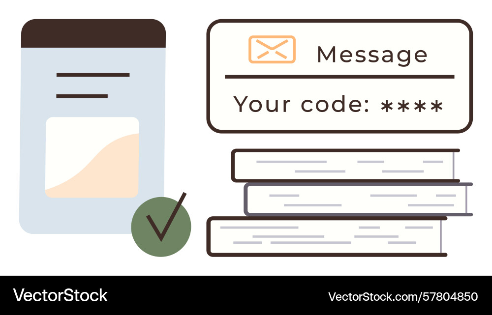 Sicherer Authentifizierungsprozess mit Code Sicherer Authentifizierungsprozess mit Code vektorbild