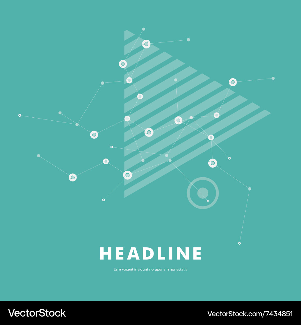 Abstract line and triangular design Vector Image