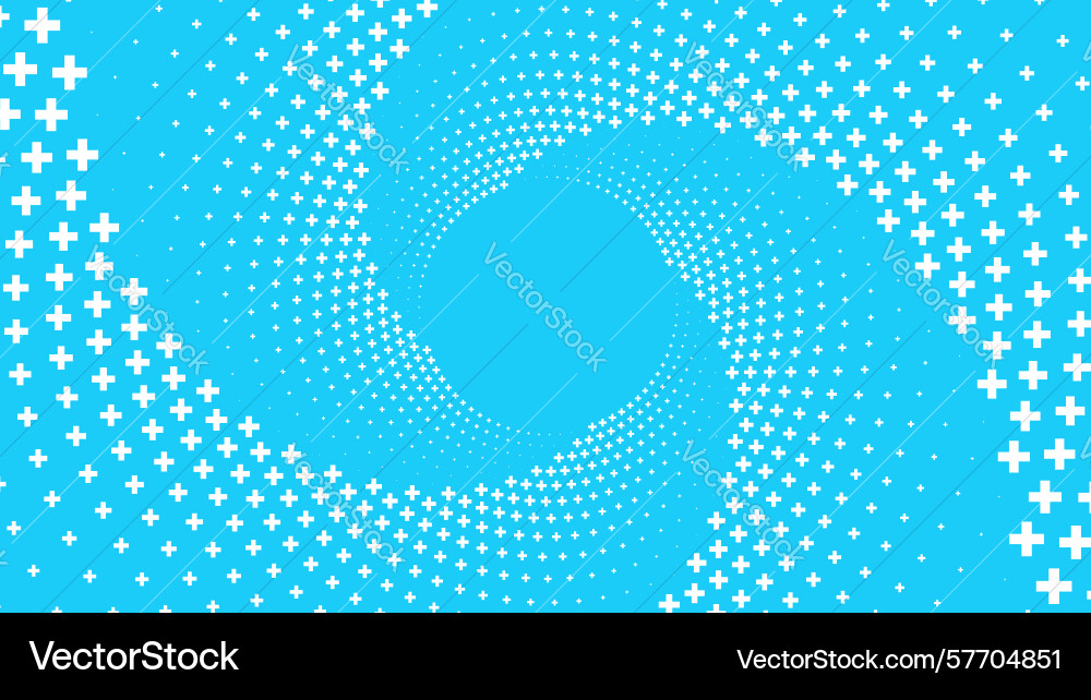 Background with a swirling pattern of white plus Background with a swirling pattern of white plus vector image