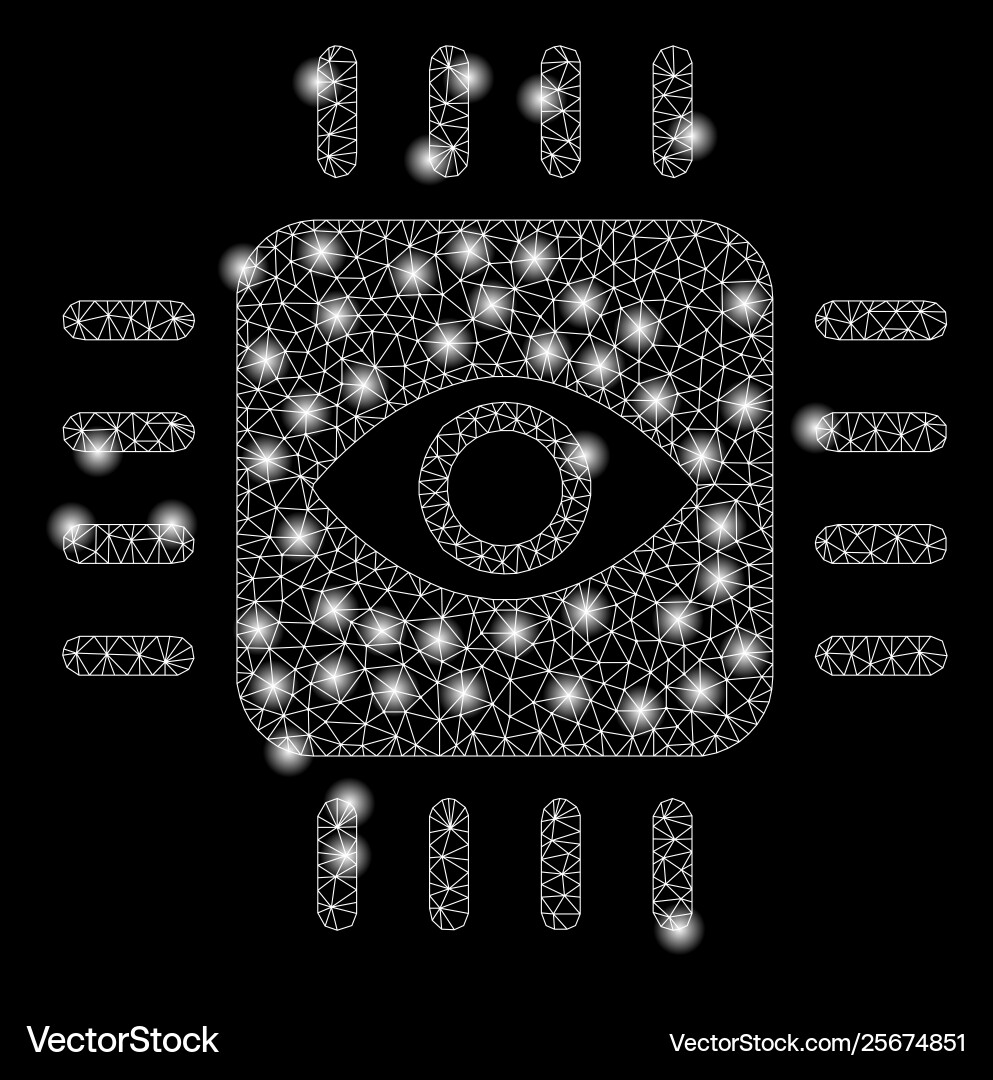 Bright mesh network bionic eye processor Vector Image