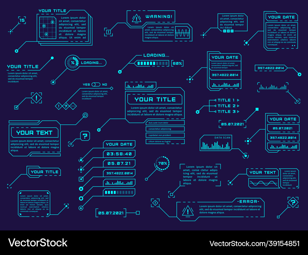 Callout elements futuristic design text callouts Callout elements futuristic design text callouts vector image