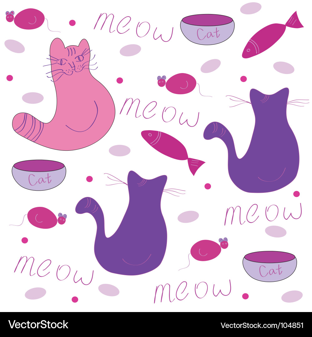 Cats pattern Vector Image