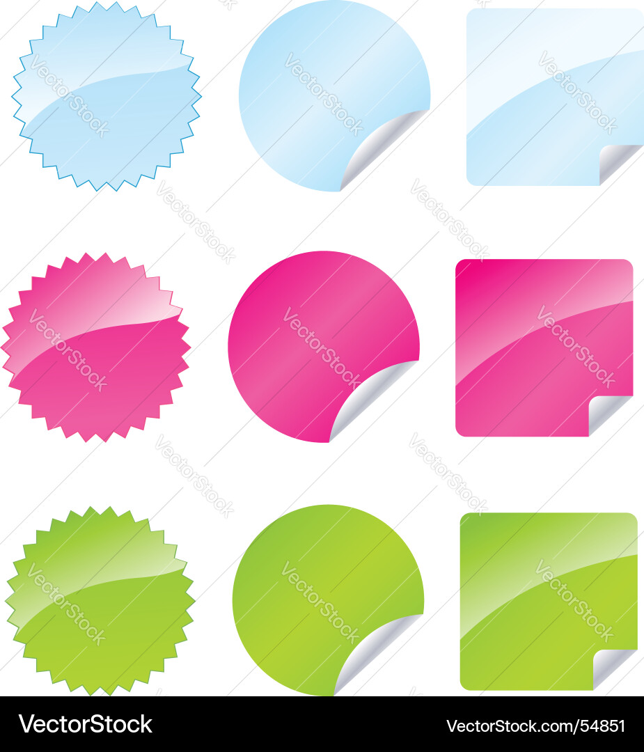 Colorful Badge Collection Vector Image