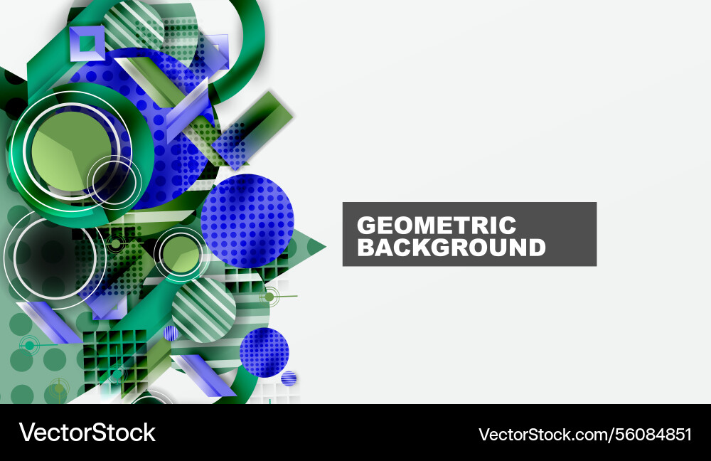 Dynamic complex geometric abstract background vector image