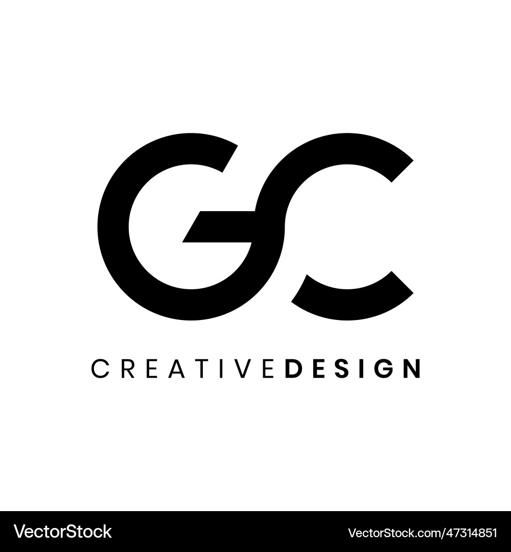 GC Linked Monogram Logo vector image