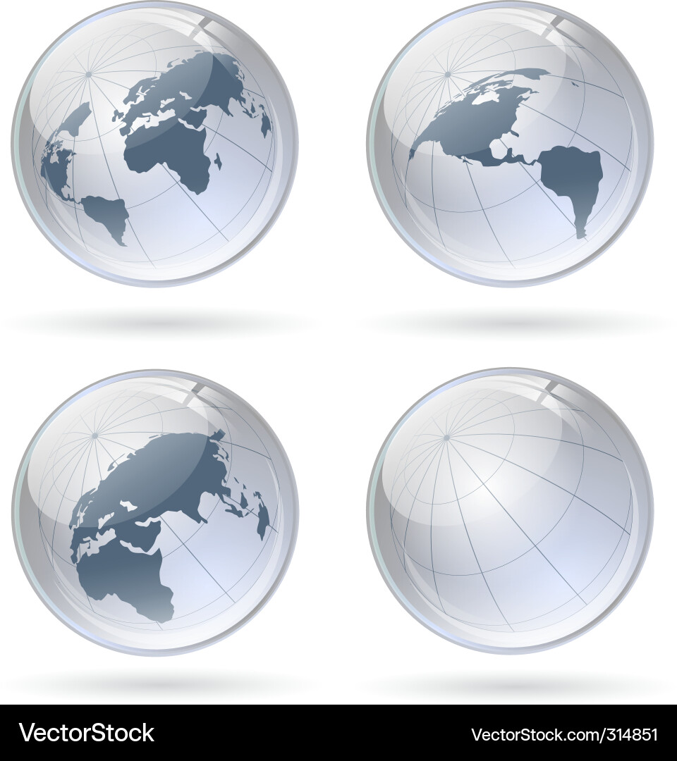 Glossy Globe Vector Image