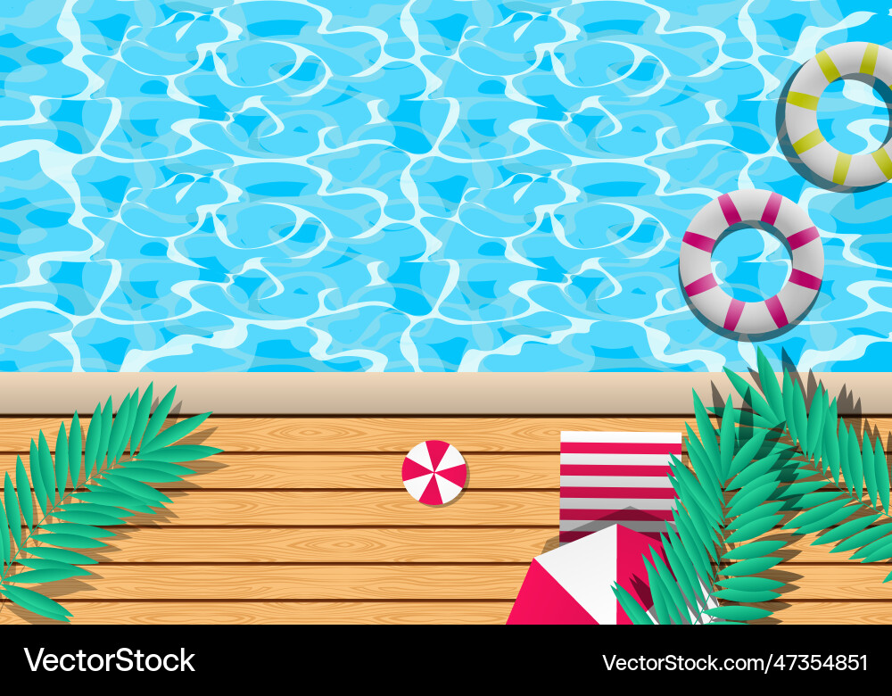 Gradient summer background with pool scenery Gradient summer background with pool scenery Vector Image