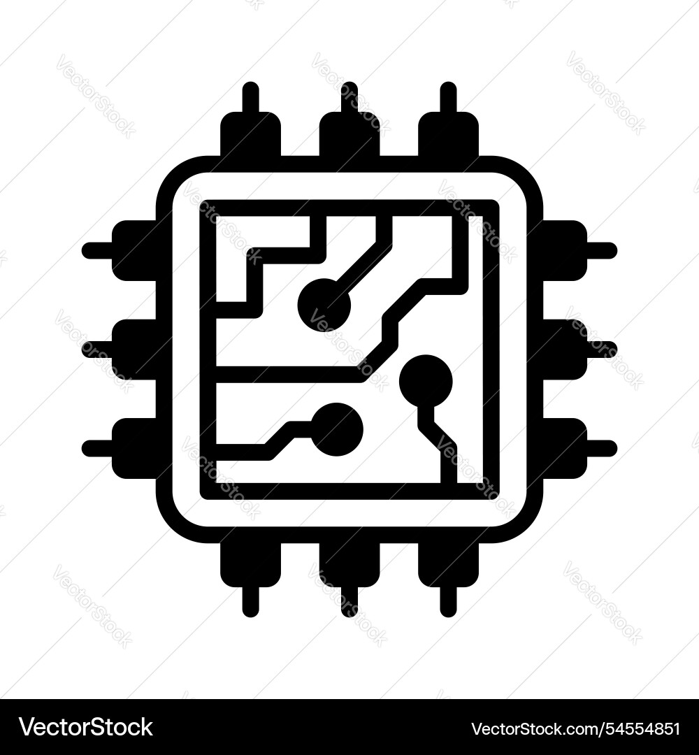 Microprocessor vector image