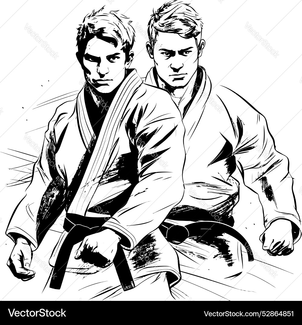 Unity unleashed design emblem dynamic dojo Vector Image