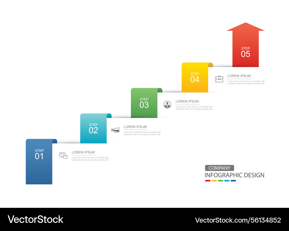 5 data infographics tab index layout template 5 data infographics tab index layout template vector image