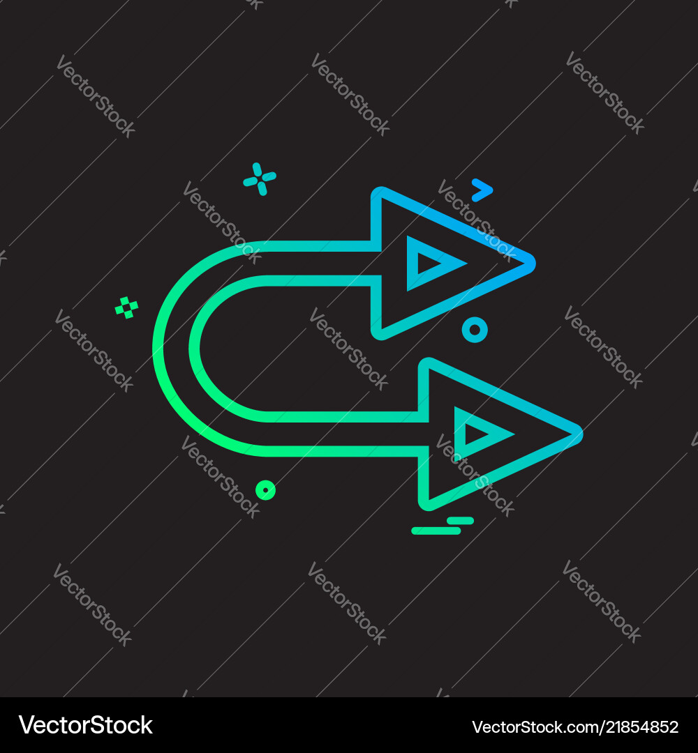 Arrow right same two way icon design Arrow right same two way icon design vector image