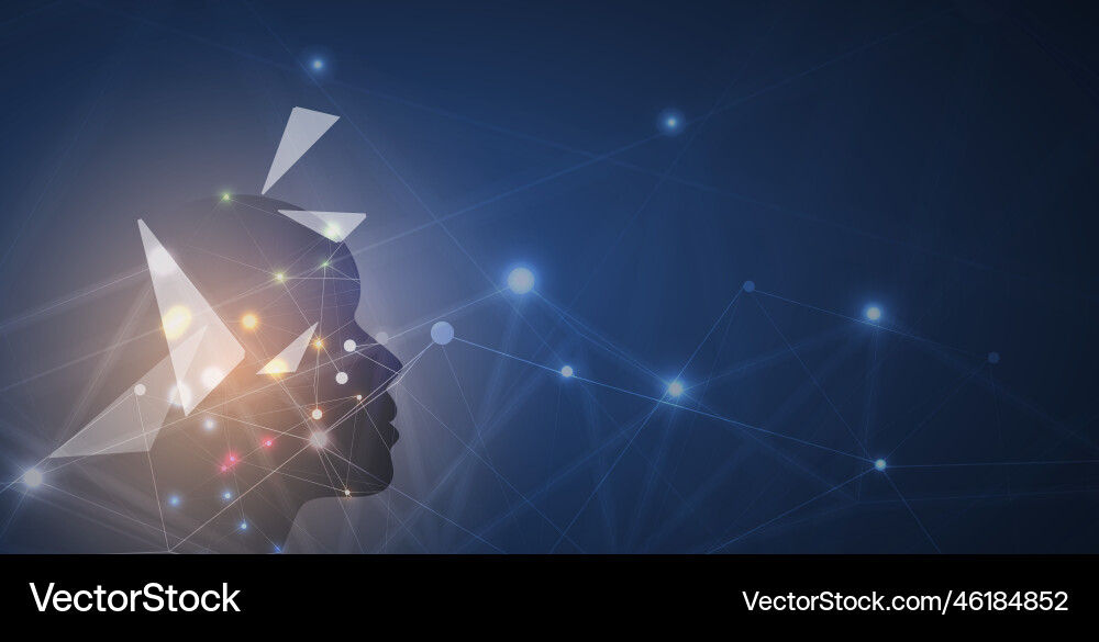 Artificial intelligence technology web background Artificial intelligence technology web background Vector Image
