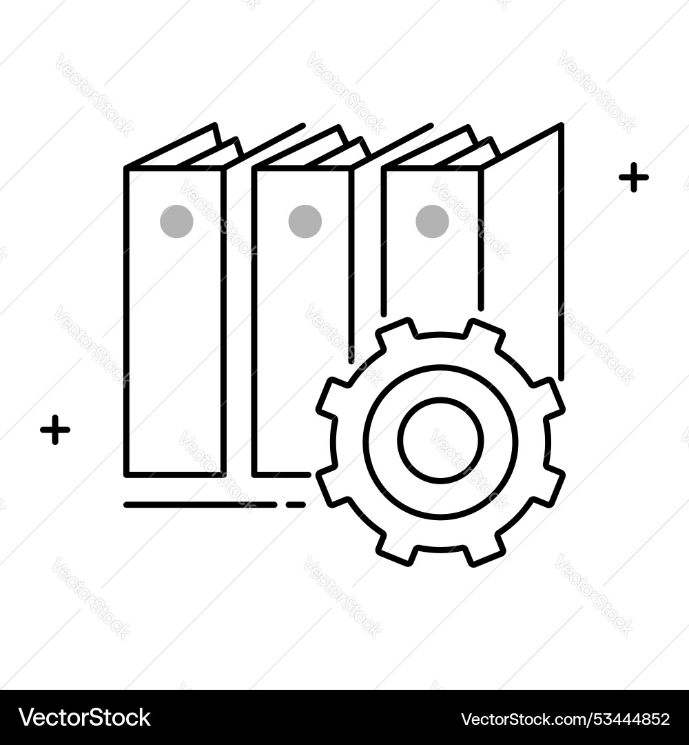 Automated office systems icon design Vector Image