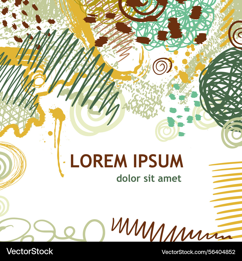 Background with abstract figures frame for text Vector Image