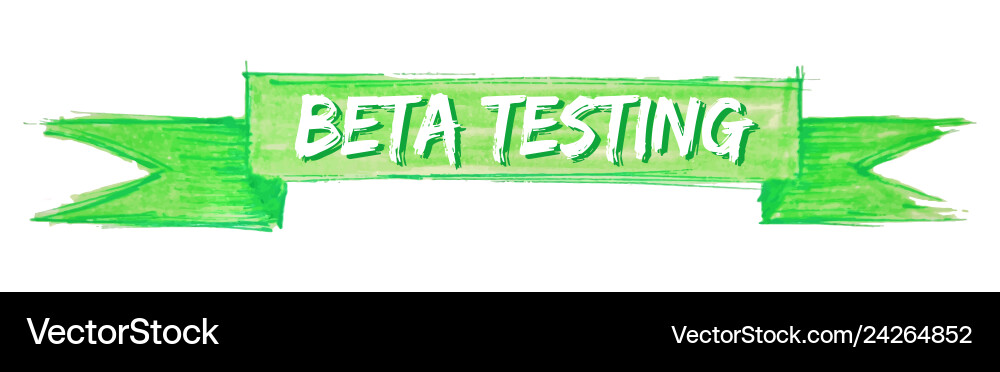 Beta testing ribbon vector image