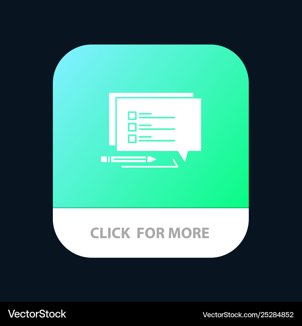 Chat sms message write mobile app button android Vector Image