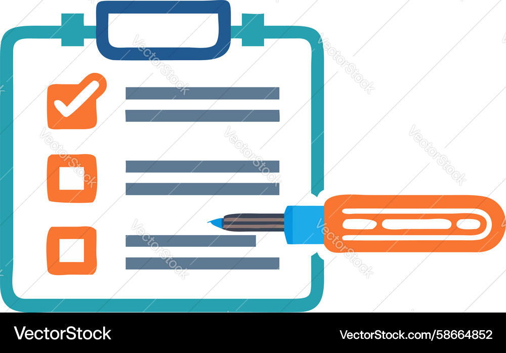 Digital checklist icon task management document Vector Image