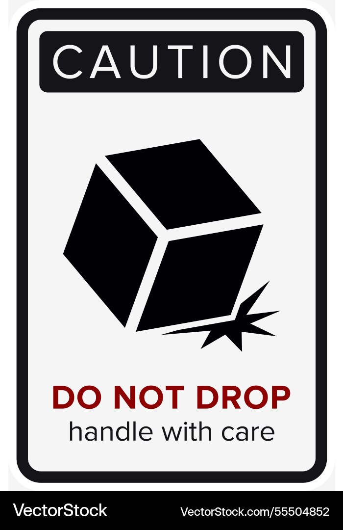 Do not drop fragile items packaging symbol sign Do not drop fragile items packaging symbol sign vector image