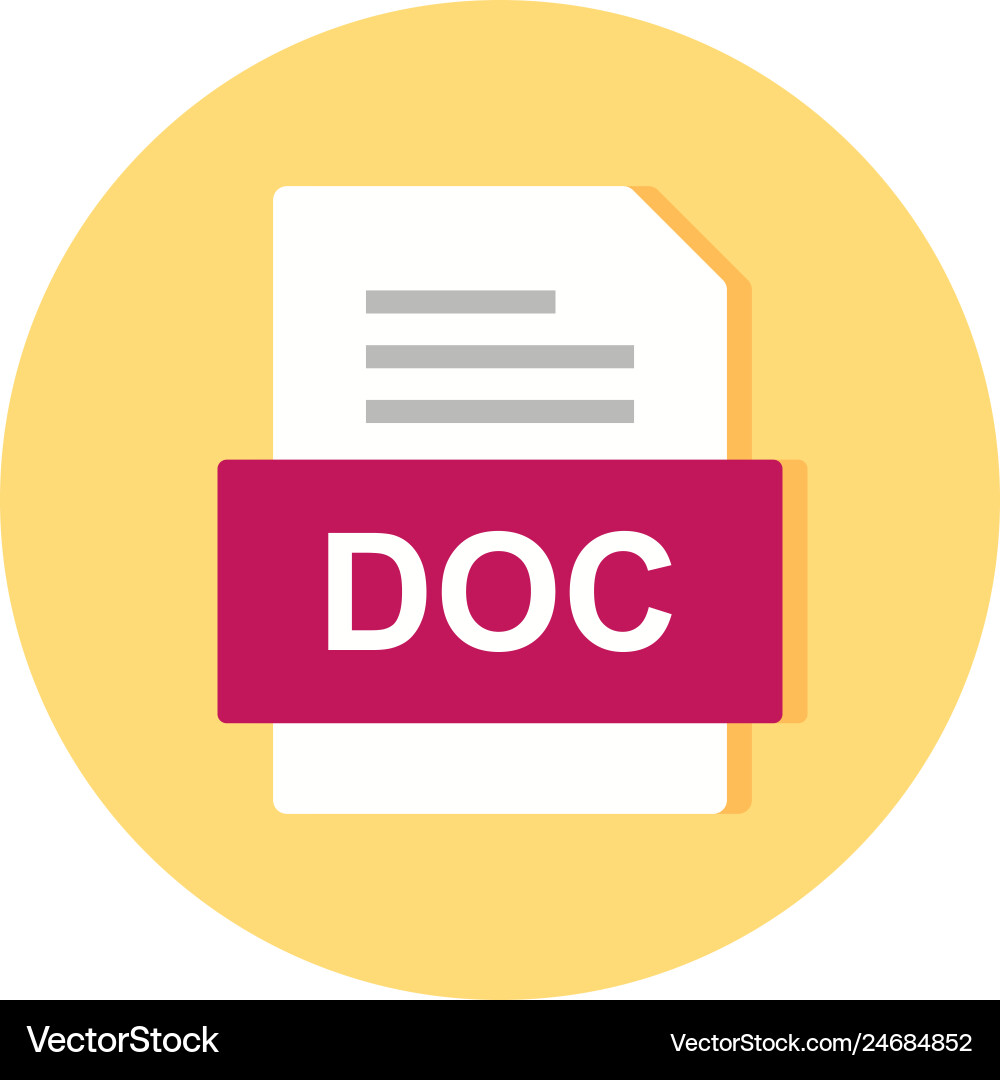 Doc file document icon Vector Image